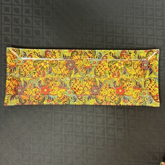 Prima Design Floral platter W/ 4 Matching Dishes - Picture 2 of 10